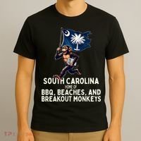 South Carolina Monkey Escape Funny Runaway Money Sc T-Shirt thumb 3