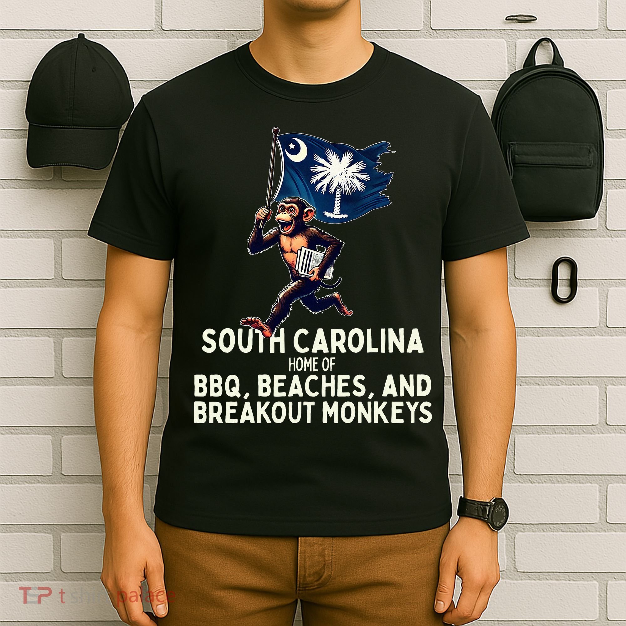 South Carolina Monkey Escape Funny Runaway Money Sc T-Shirt