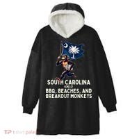 South Carolina Monkey Escape Funny Runaway Money Sc Hooded Wearable Blanket thumb 0