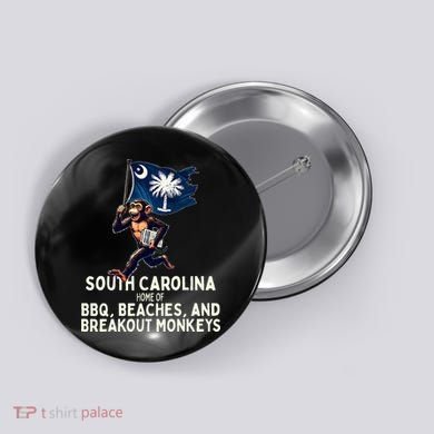 South Carolina Monkey Escape Funny Runaway Money Sc Button