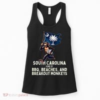 South Carolina Monkey Escape Funny Runaway Money Sc Women's Tank Top thumb 0