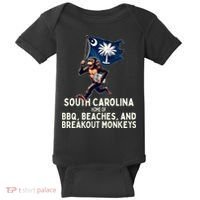 South Carolina Monkey Escape Funny Runaway Money Sc Baby Bodysuit thumb 0