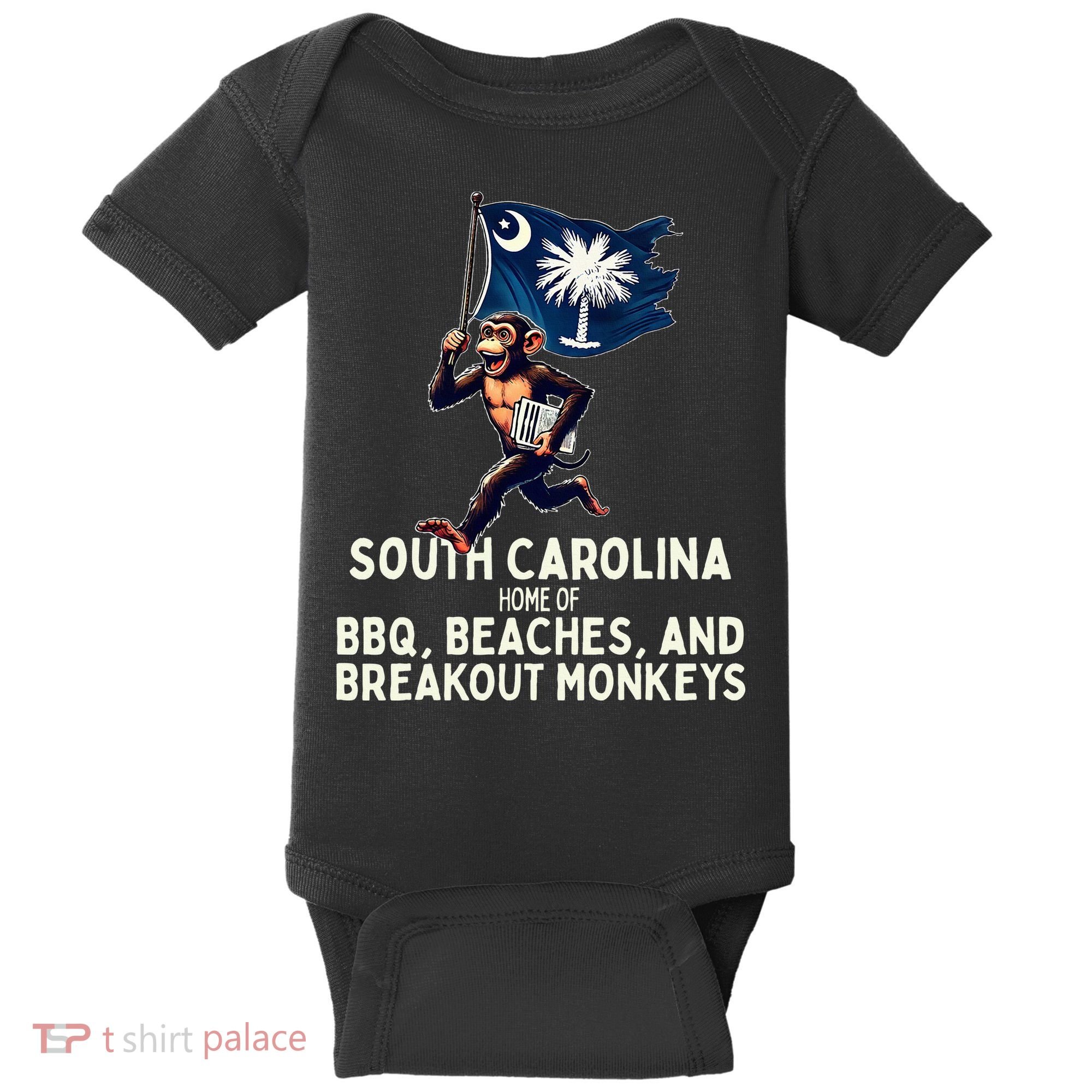 South Carolina Monkey Escape Funny Runaway Money Sc Baby Bodysuit