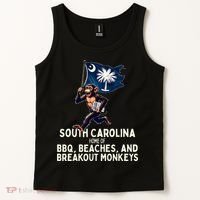 South Carolina Monkey Escape Funny Runaway Money Sc Tank Top thumb 2