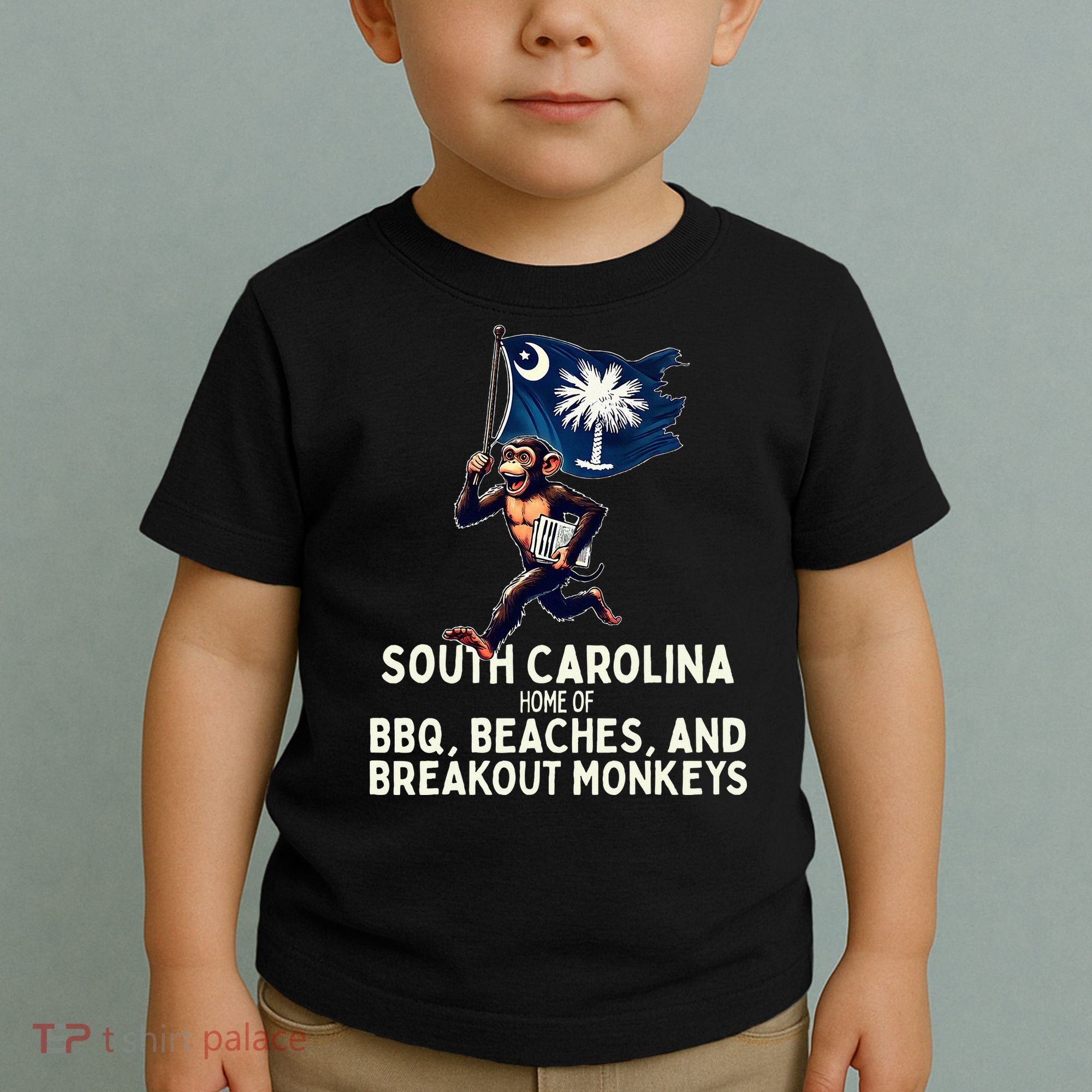 South Carolina Monkey Escape Funny Runaway Money Sc Toddler T-Shirt