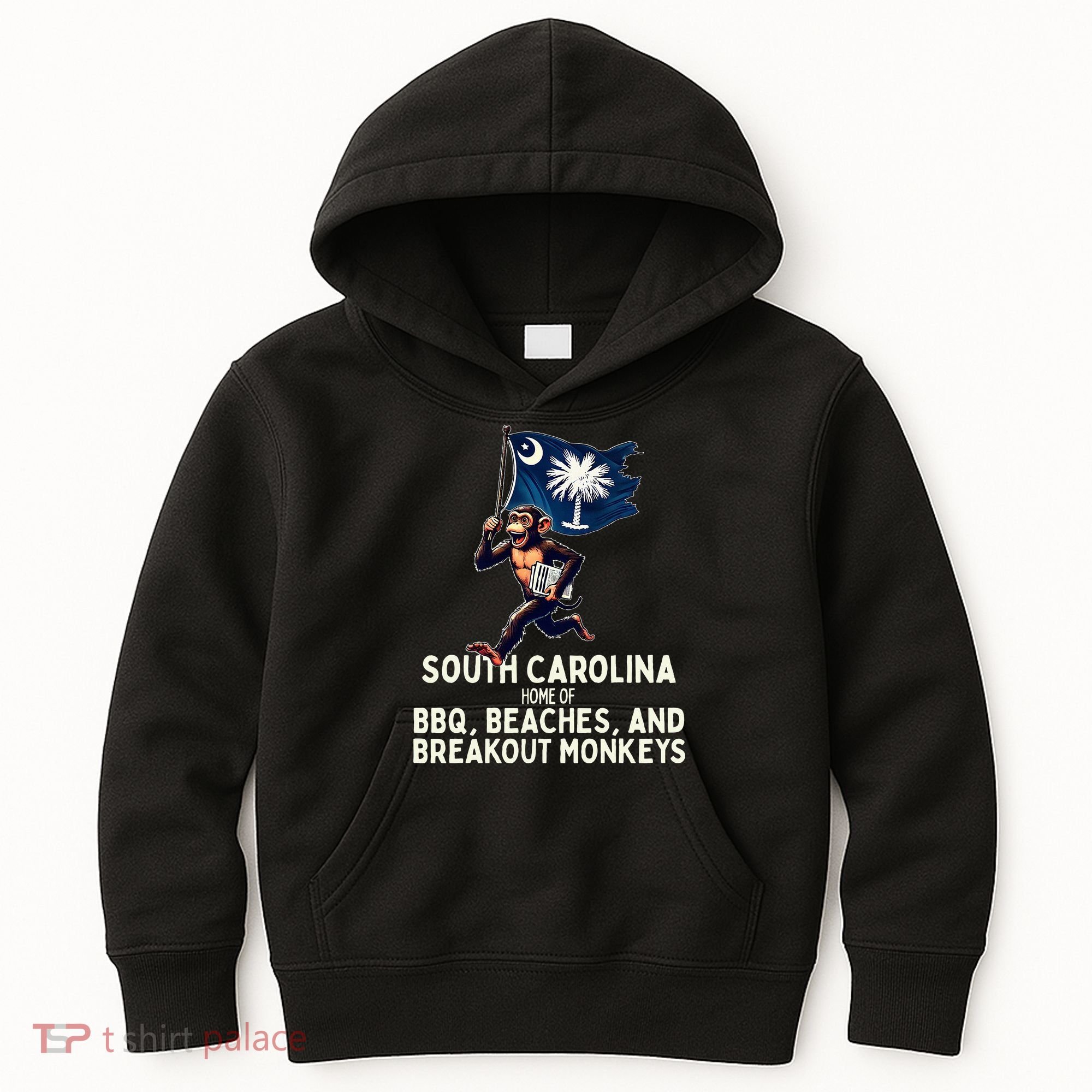 South Carolina Monkey Escape Funny Runaway Money Sc Kids Hoodie