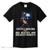 South Carolina Monkey Escape Funny Runaway Money Sc Kids T-Shirt thumb 0