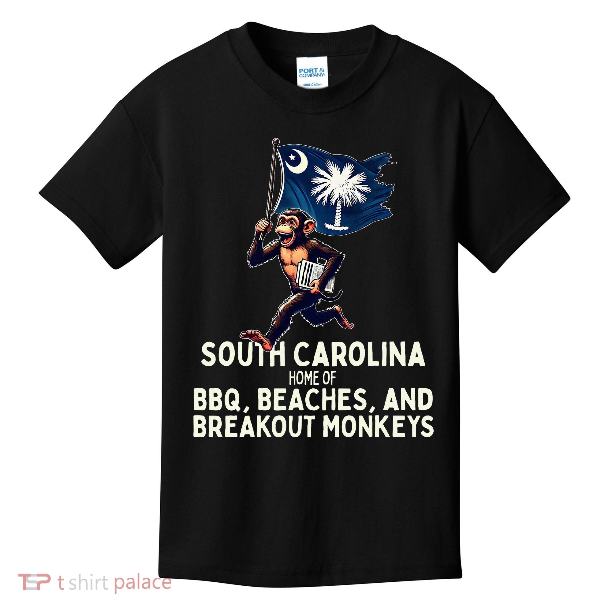 South Carolina Monkey Escape Funny Runaway Money Sc Kids T-Shirt
