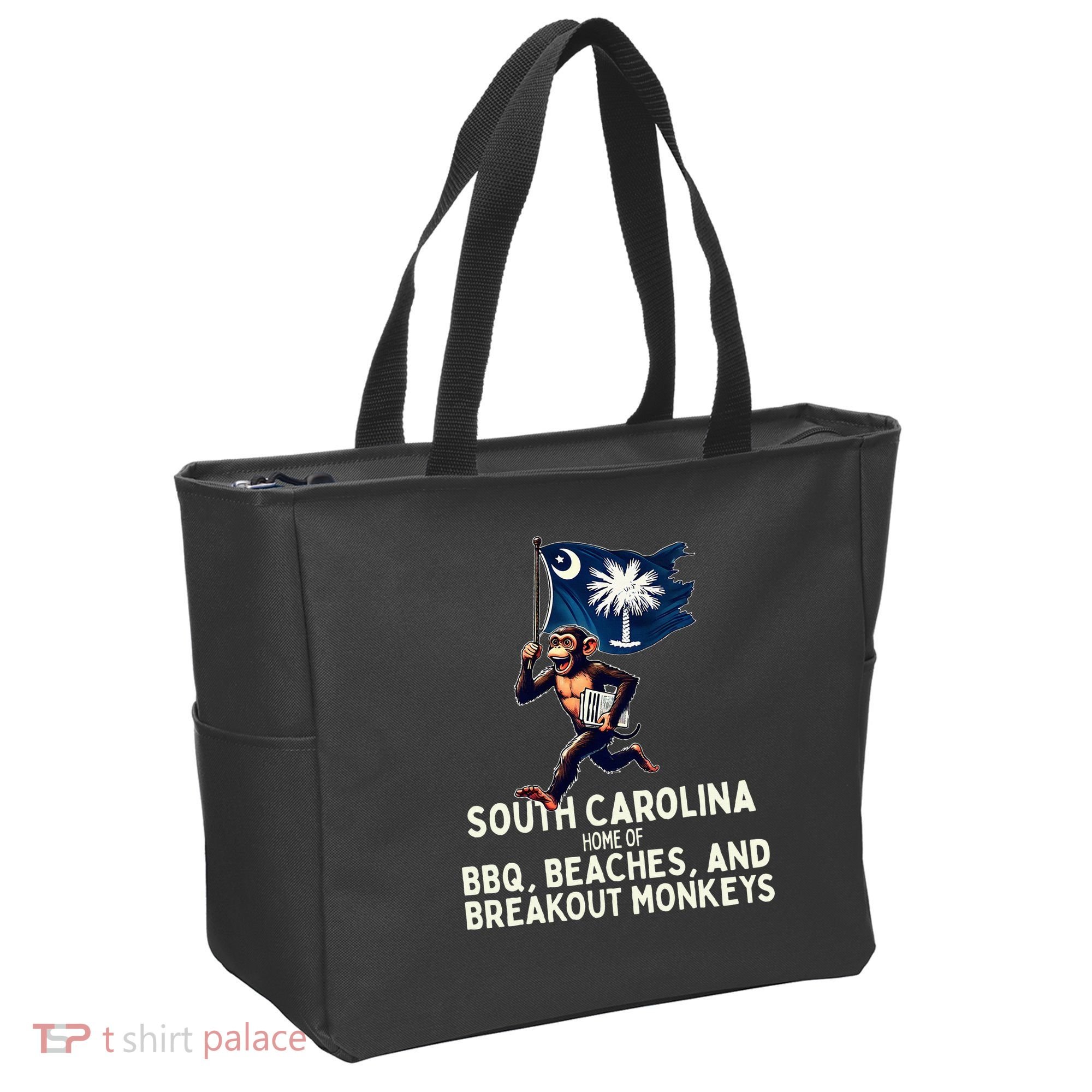 South Carolina Monkey Escape Funny Runaway Money Sc Tote Bag