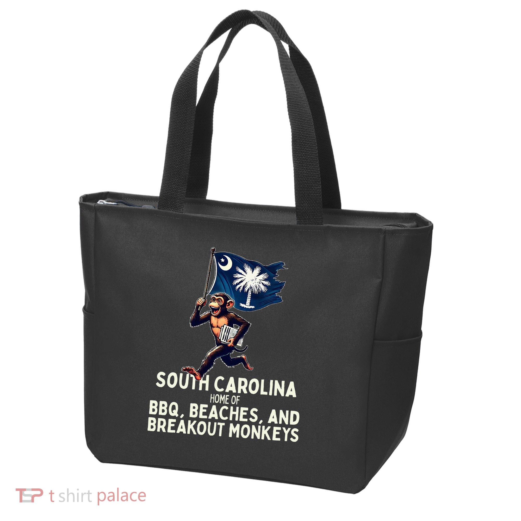 South Carolina Monkey Escape Funny Runaway Money Sc Tote Bag