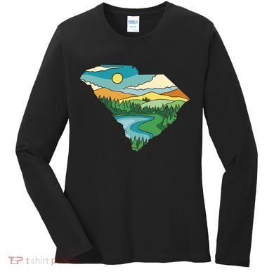South Carolina Map Women's Long Sleeve Shirt