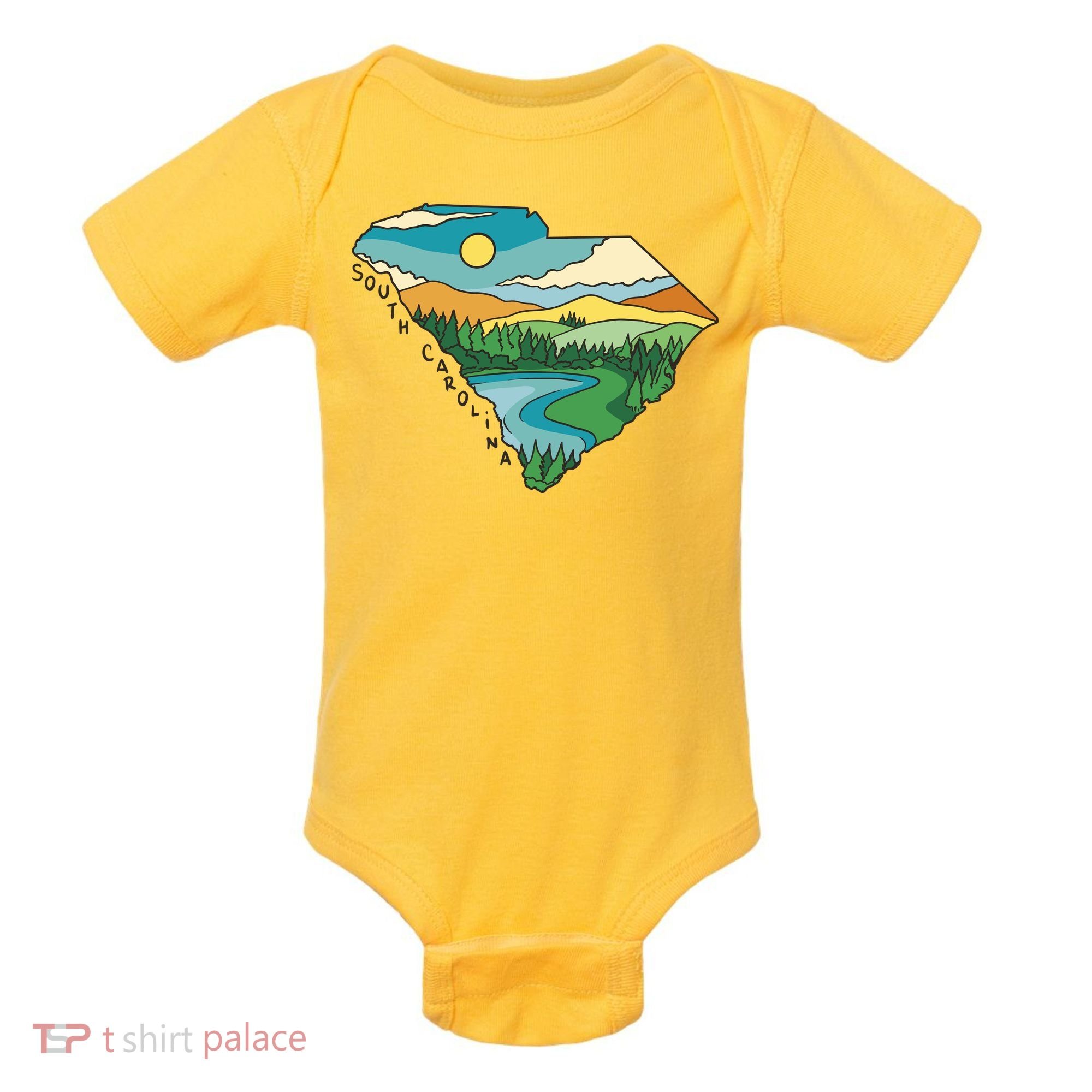 South Carolina Map Baby Bodysuit