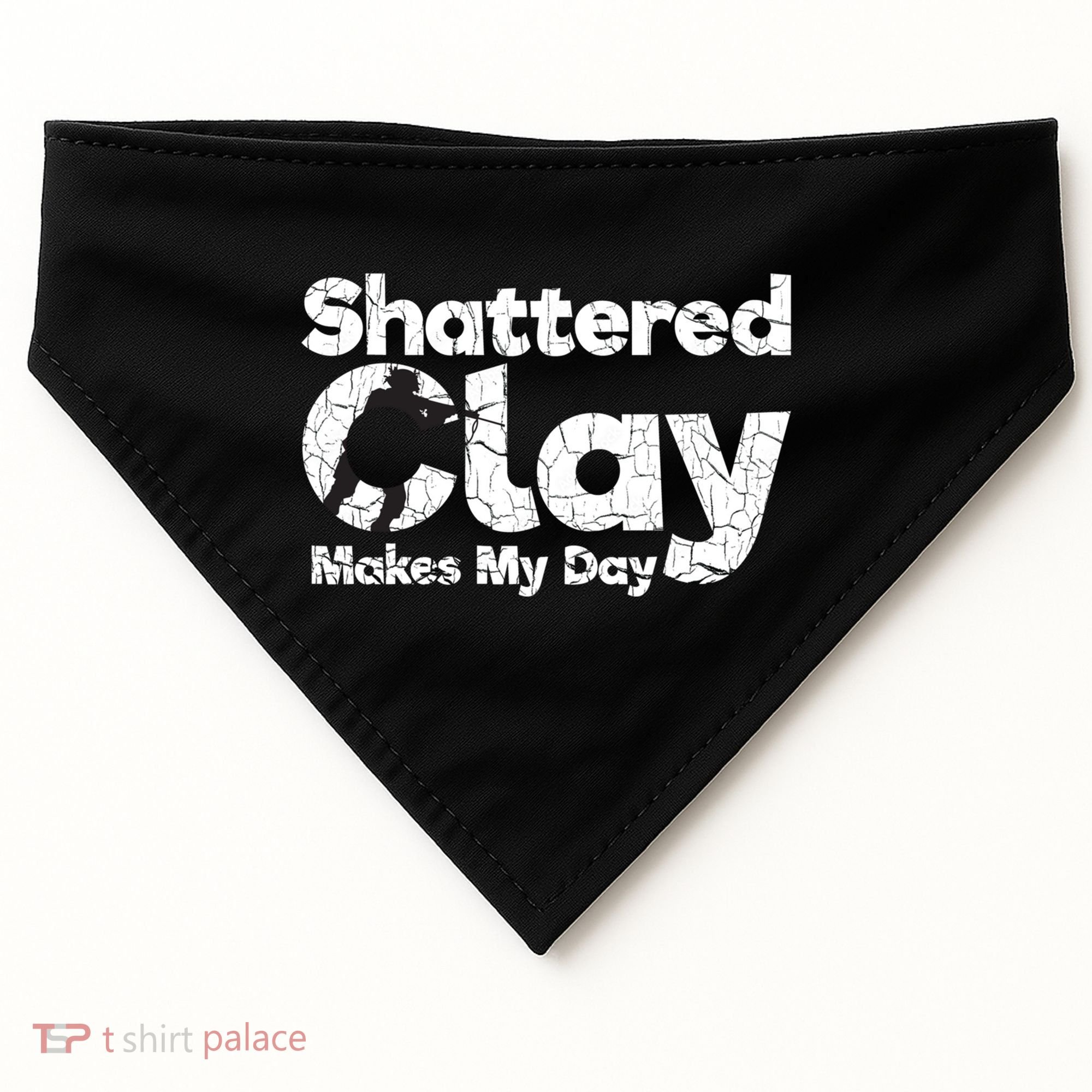 Shattered Clay Makes My Day Shooting Archery Gift USA-Made Doggie Bandana