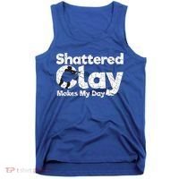 Shattered Clay Makes My Day Shooting Archery Gift Tank Top thumb 0