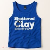 Shattered Clay Makes My Day Shooting Archery Gift Tank Top thumb 2