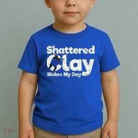Shattered Clay Makes My Day Shooting Archery Gift Toddler T-Shirt thumb 2