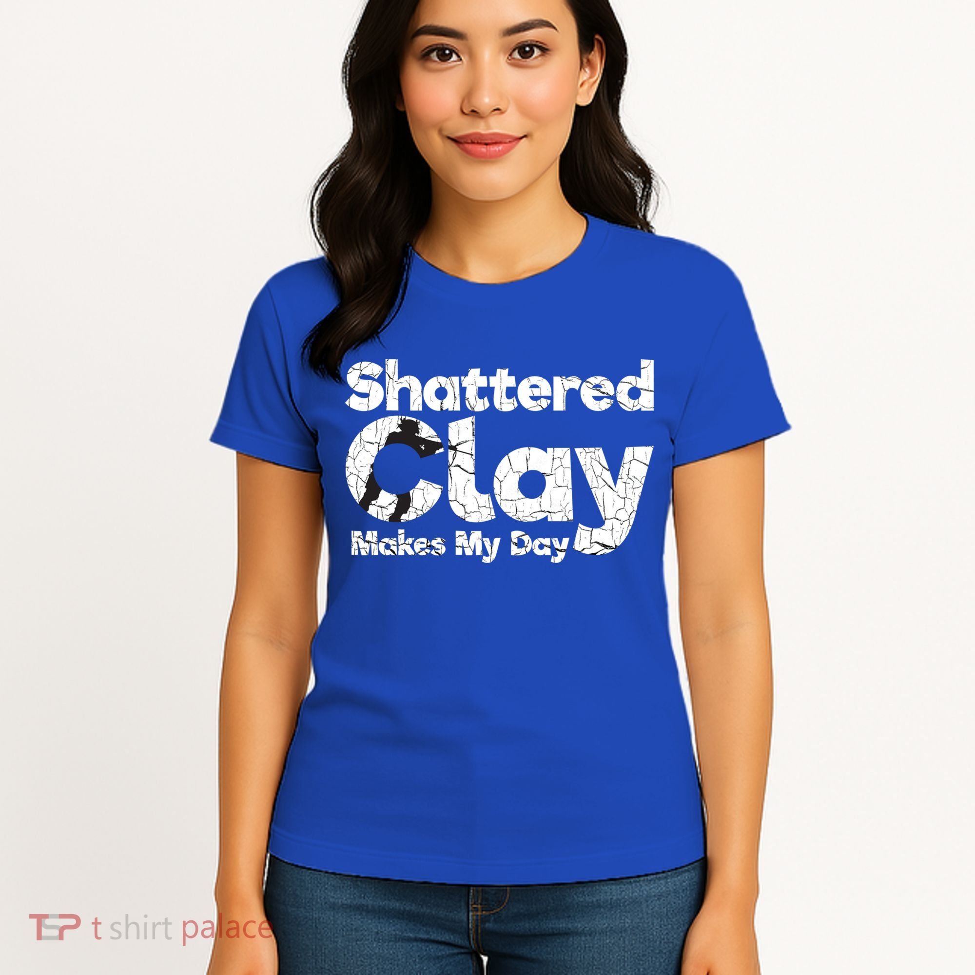 Shattered Clay Makes My Day Shooting Archery Gift Women's T-Shirt