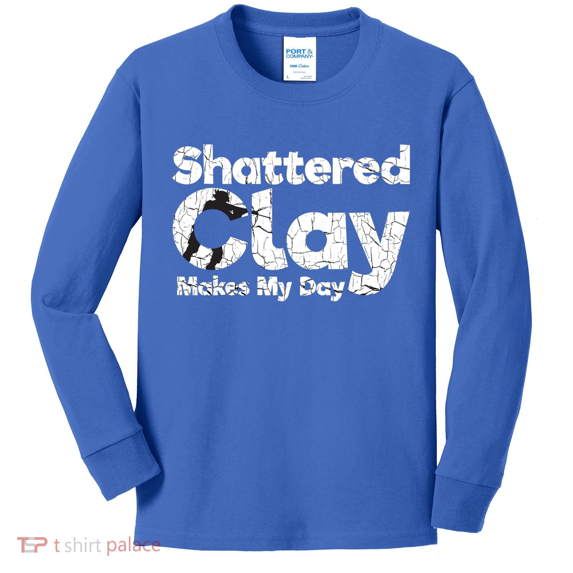 Shattered Clay Makes My Day Shooting Archery Gift Kids Long Sleeve Shirt