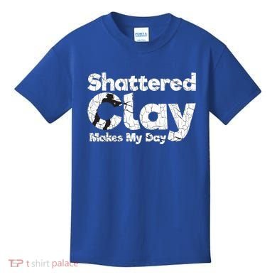Shattered Clay Makes My Day Shooting Archery Gift Kids T-Shirt