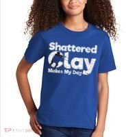 Shattered Clay Makes My Day Shooting Archery Gift Kids T-Shirt thumb 2