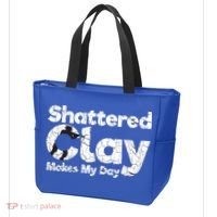Shattered Clay Makes My Day Shooting Archery Gift Tote Bag thumb 3