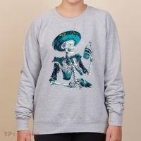 Skeleton Charro Mexican Skull Tequila Long Sleeve Women's Sweatshirt thumb 0