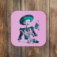 Skeleton Charro Mexican Skull Tequila Long Sleeve Coaster thumb 0