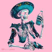 Skeleton Charro Mexican Skull Tequila Long Sleeve Coaster thumb 2
