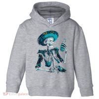Skeleton Charro Mexican Skull Tequila Long Sleeve Toddler Hoodie thumb 0