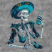 Skeleton Charro Mexican Skull Tequila Long Sleeve Toddler Hoodie thumb 2