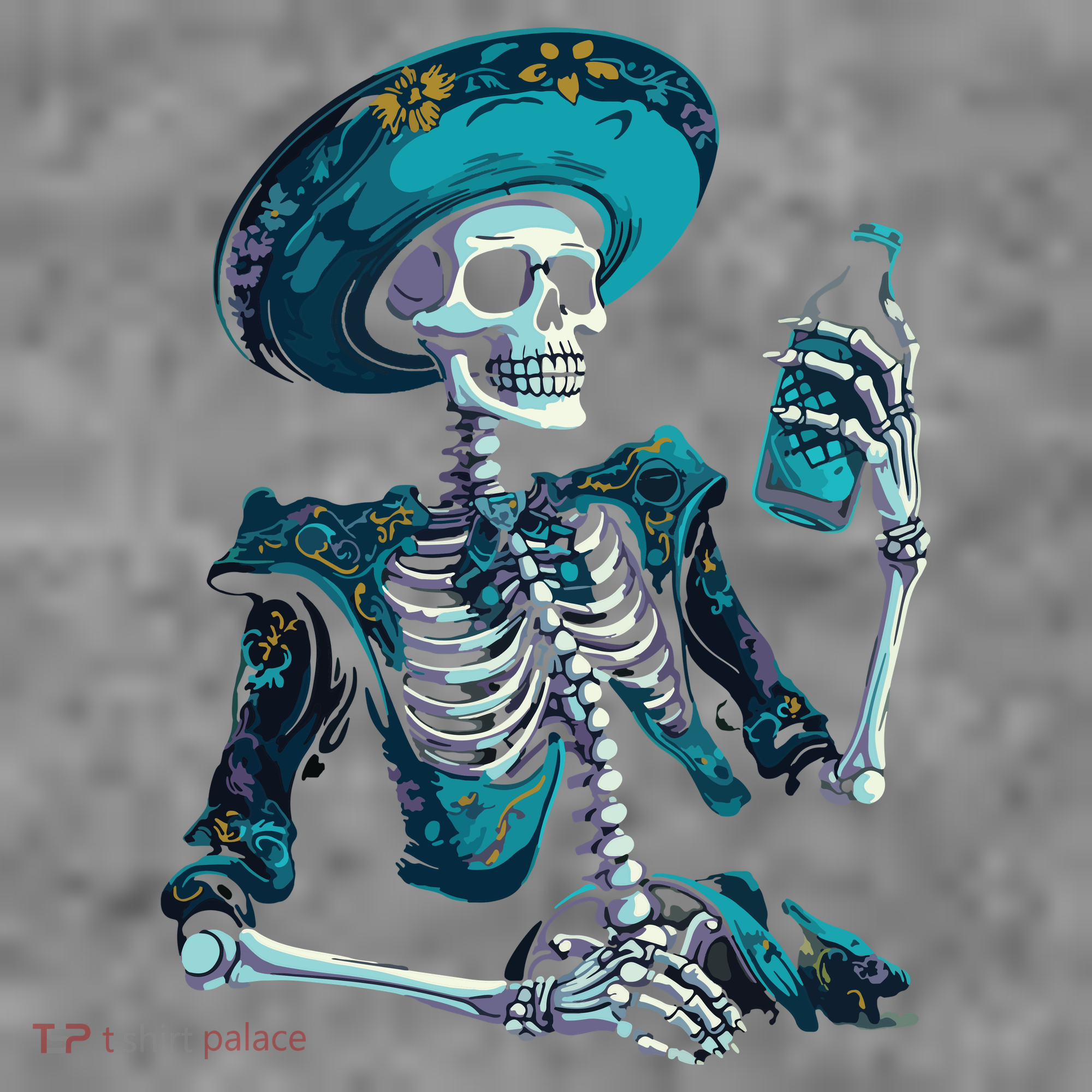 Skeleton Charro Mexican Skull Tequila Long Sleeve Toddler Hoodie
