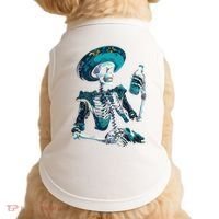 Skeleton Charro Mexican Skull Tequila Long Sleeve Doggie Tank thumb 0
