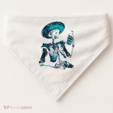 Skeleton Charro Mexican Skull Tequila Long Sleeve USA-Made Doggie Bandana