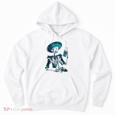 Skeleton Charro Mexican Skull Tequila Long Sleeve Hoodie