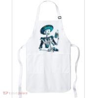 Skeleton Charro Mexican Skull Tequila Long Sleeve Apron thumb 0