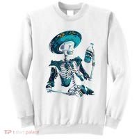 Skeleton Charro Mexican Skull Tequila Long Sleeve Sweatshirt thumb 0