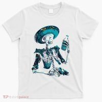 Skeleton Charro Mexican Skull Tequila Long Sleeve T-Shirt thumb 0