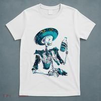 Skeleton Charro Mexican Skull Tequila Long Sleeve T-Shirt thumb 5