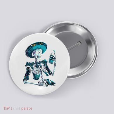 Skeleton Charro Mexican Skull Tequila Long Sleeve Button
