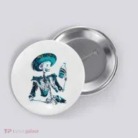 Skeleton Charro Mexican Skull Tequila Long Sleeve Button thumb 0