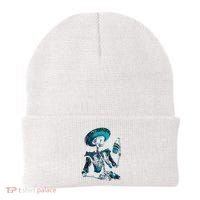 Skeleton Charro Mexican Skull Tequila Long Sleeve Beanie thumb 0