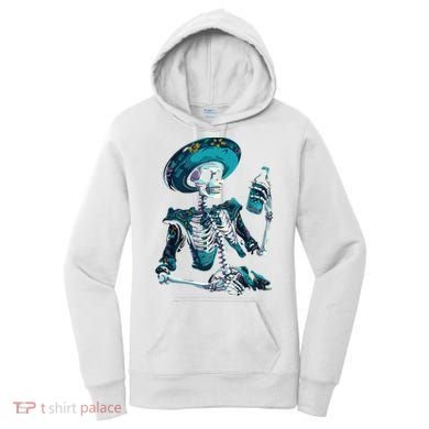 Skeleton Charro Mexican Skull Tequila Long Sleeve Women's Hoodie