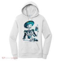 Skeleton Charro Mexican Skull Tequila Long Sleeve Women's Hoodie thumb 0