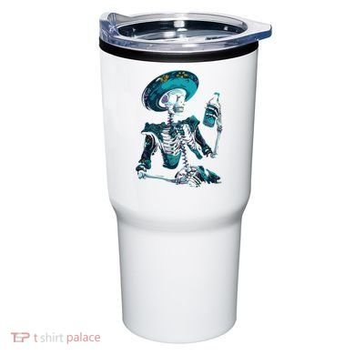 Skeleton Charro Mexican Skull Tequila Long Sleeve Tumbler