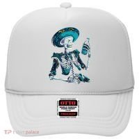 Skeleton Charro Mexican Skull Tequila Long Sleeve Hat thumb 0