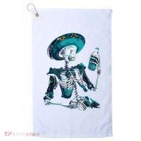 Skeleton Charro Mexican Skull Tequila Long Sleeve Golf Towel thumb 0