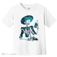 Skeleton Charro Mexican Skull Tequila Long Sleeve Toddler T-Shirt thumb 0