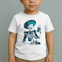 Skeleton Charro Mexican Skull Tequila Long Sleeve Toddler T-Shirt thumb 2