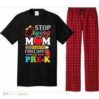 Stop Crying Mom Its My First Day Of PreK Back To School Pajama Set thumb 0