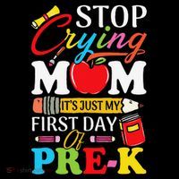Stop Crying Mom Its My First Day Of PreK Back To School 16oz Travel Tumbler thumb 2